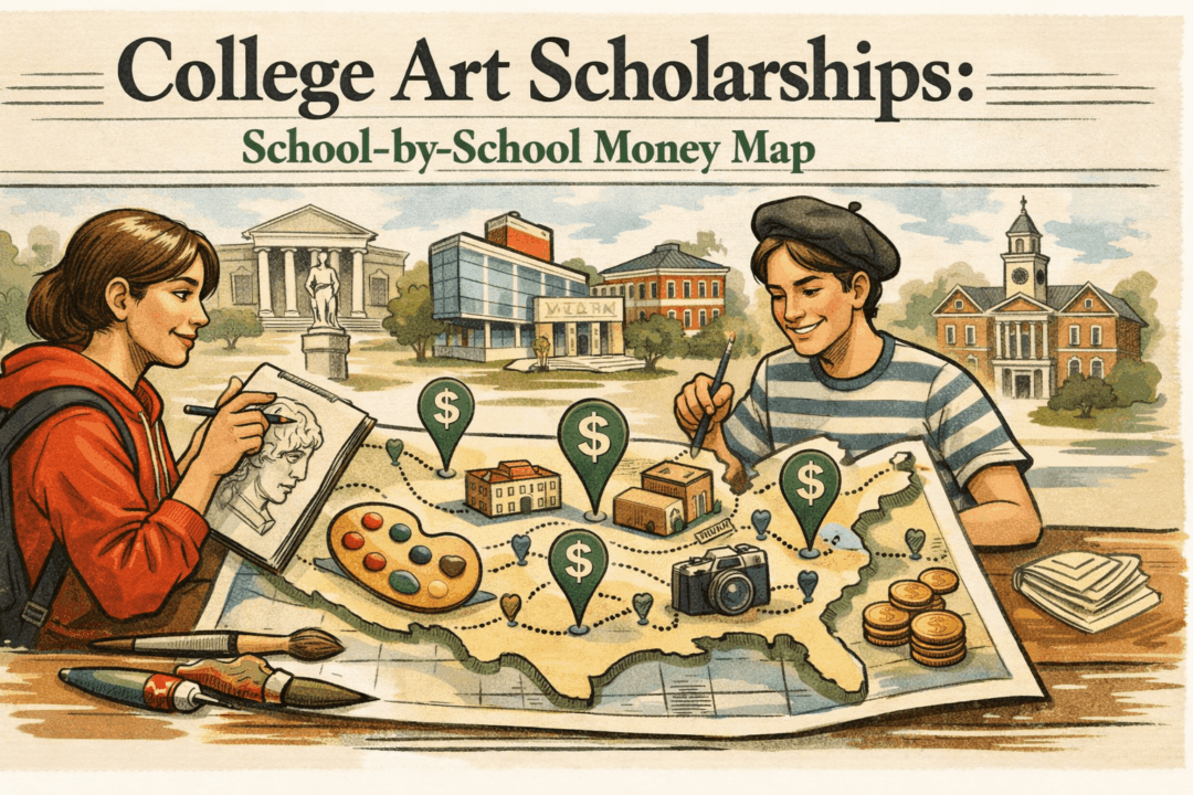 Art scholarships map for students