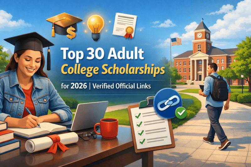 Top 30 Adult College Scholarships for 2026 | Verified Official Links ...