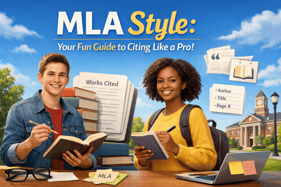 MLA style guide with students