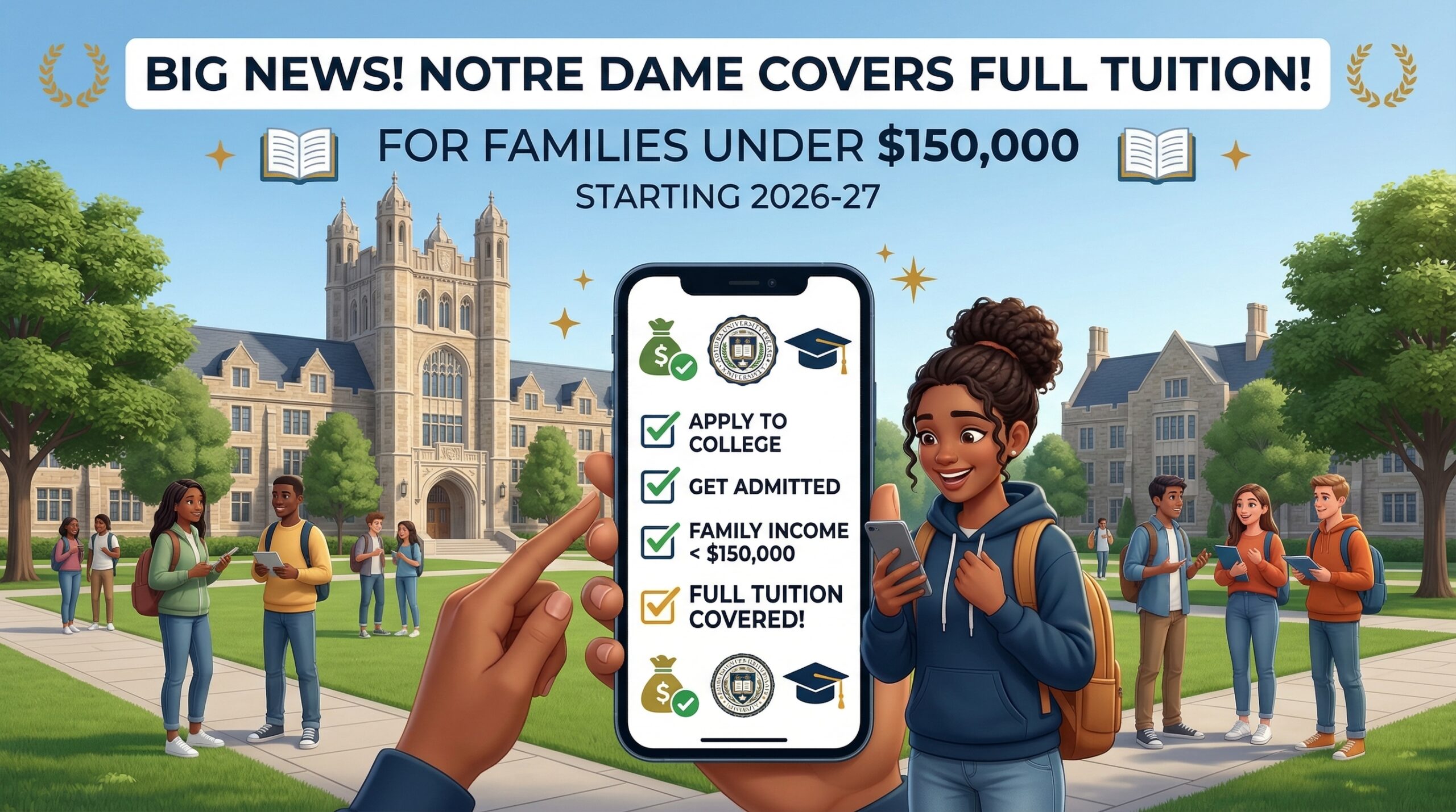 Notre Dame Will Cover Full Tuition